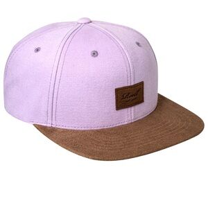 Reell Snap Back Hat, Lavender Light Purple Tan Suede Unisex Flat Peak NWOT